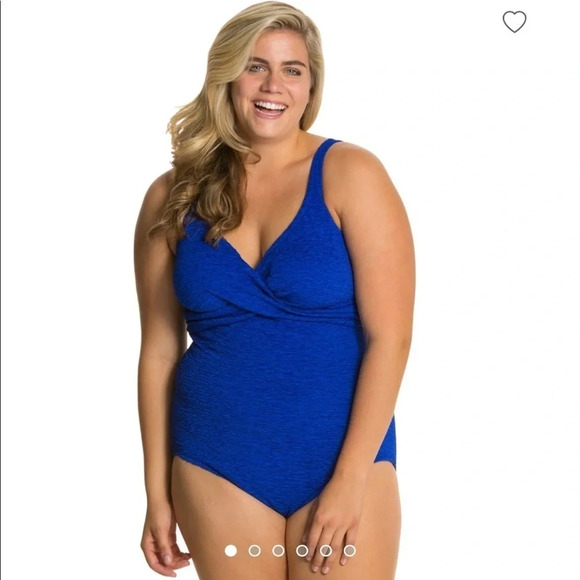 Penbrooke crinkled one piece swimsuit plus size - Picture 6 of 6